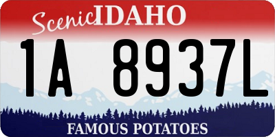 ID license plate 1A8937L