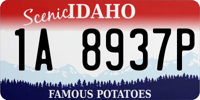 ID license plate 1A8937P