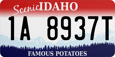 ID license plate 1A8937T
