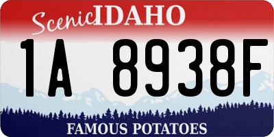 ID license plate 1A8938F