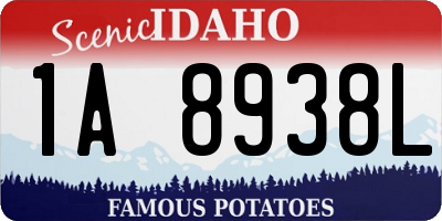 ID license plate 1A8938L