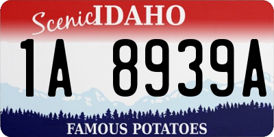 ID license plate 1A8939A