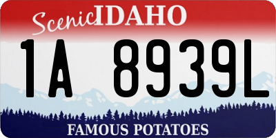 ID license plate 1A8939L