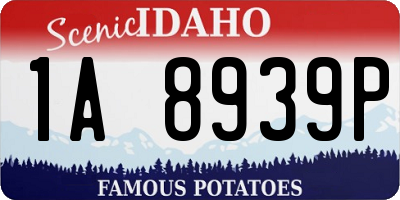 ID license plate 1A8939P