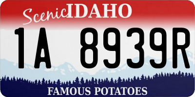 ID license plate 1A8939R