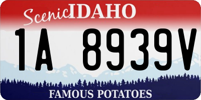 ID license plate 1A8939V