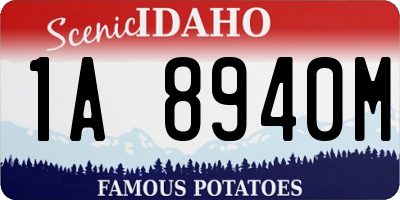ID license plate 1A8940M