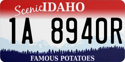 ID license plate 1A8940R