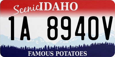 ID license plate 1A8940V