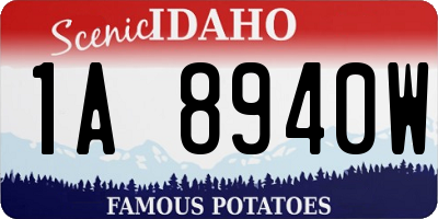 ID license plate 1A8940W