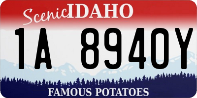 ID license plate 1A8940Y
