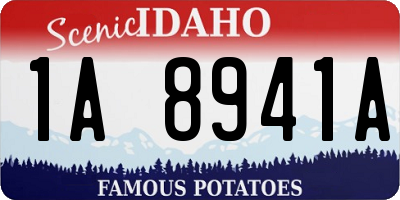 ID license plate 1A8941A