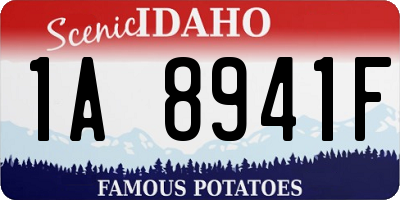 ID license plate 1A8941F