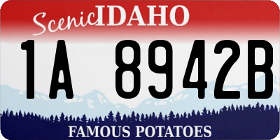ID license plate 1A8942B