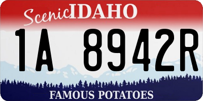 ID license plate 1A8942R