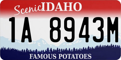 ID license plate 1A8943M