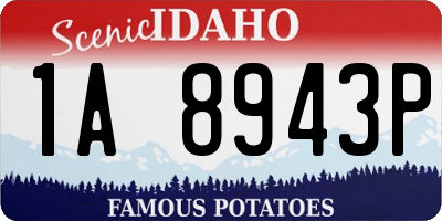 ID license plate 1A8943P