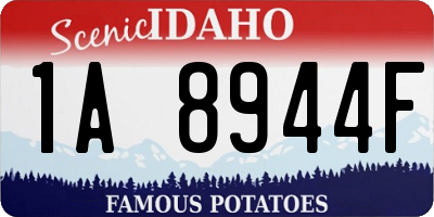 ID license plate 1A8944F