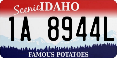 ID license plate 1A8944L