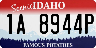 ID license plate 1A8944P