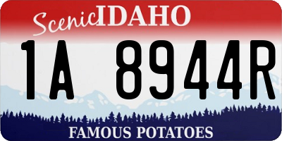 ID license plate 1A8944R