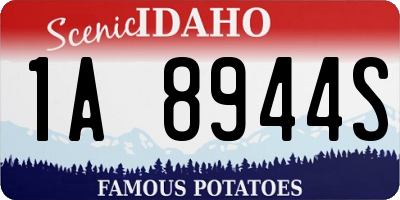 ID license plate 1A8944S