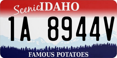 ID license plate 1A8944V