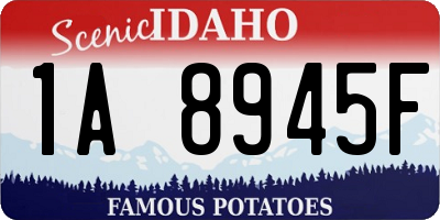 ID license plate 1A8945F