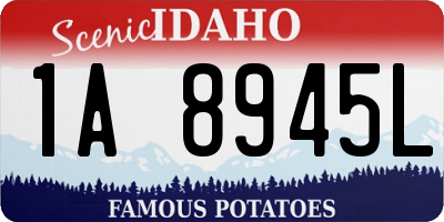 ID license plate 1A8945L