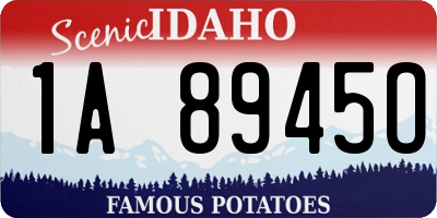 ID license plate 1A8945O