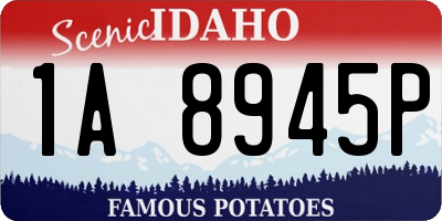 ID license plate 1A8945P