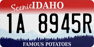 ID license plate 1A8945R