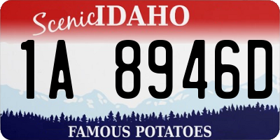 ID license plate 1A8946D