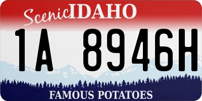 ID license plate 1A8946H