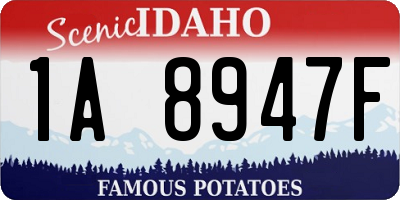 ID license plate 1A8947F