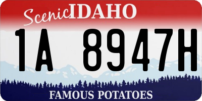 ID license plate 1A8947H