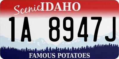 ID license plate 1A8947J