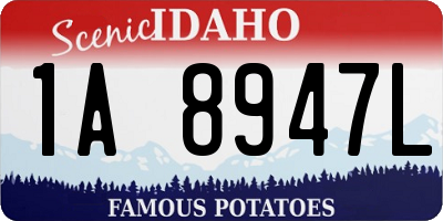 ID license plate 1A8947L