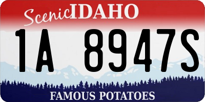 ID license plate 1A8947S