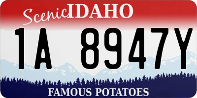ID license plate 1A8947Y