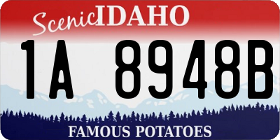 ID license plate 1A8948B