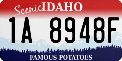 ID license plate 1A8948F