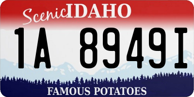 ID license plate 1A8949I