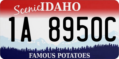 ID license plate 1A8950C