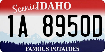 ID license plate 1A8950D