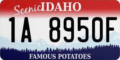 ID license plate 1A8950F