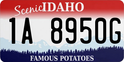 ID license plate 1A8950G