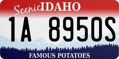 ID license plate 1A8950S