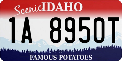 ID license plate 1A8950T