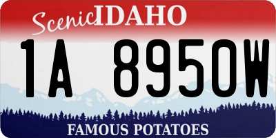 ID license plate 1A8950W